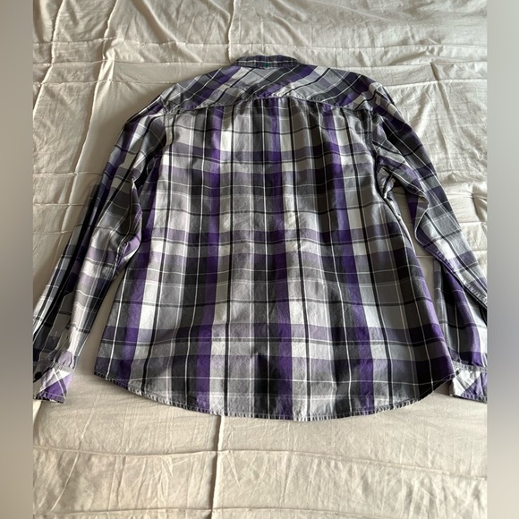English Laundry Purple and Gray Plaid Shirt - Picture 5 of 5